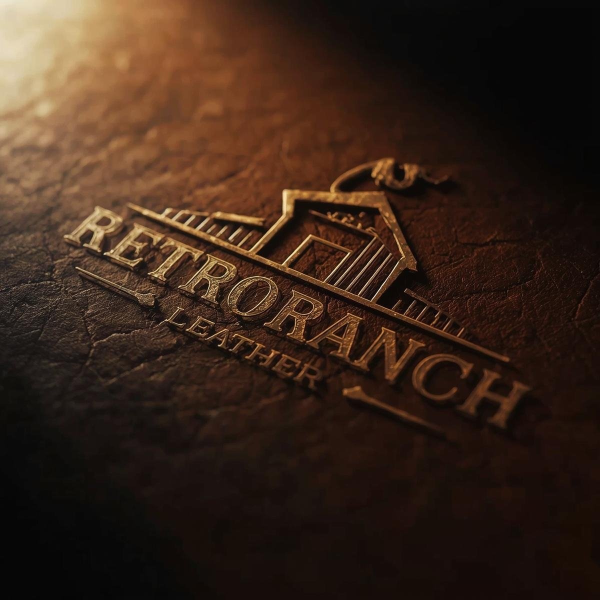 Retro Ranch Leather Logo